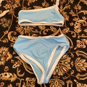 aerie one shoulder high waisted swimsuit